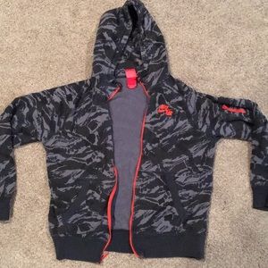Camouflaged Nike zip up hoodie